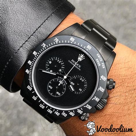 rolex daytona matte black ghost edition|rolex black chronograph.